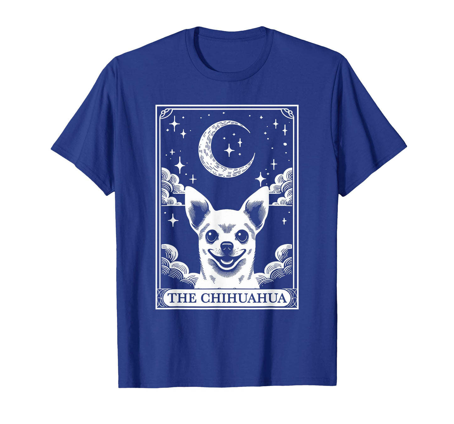 Tarot Card Vintage Crescent Moon Chihuahua Dog Mom T-Shirt