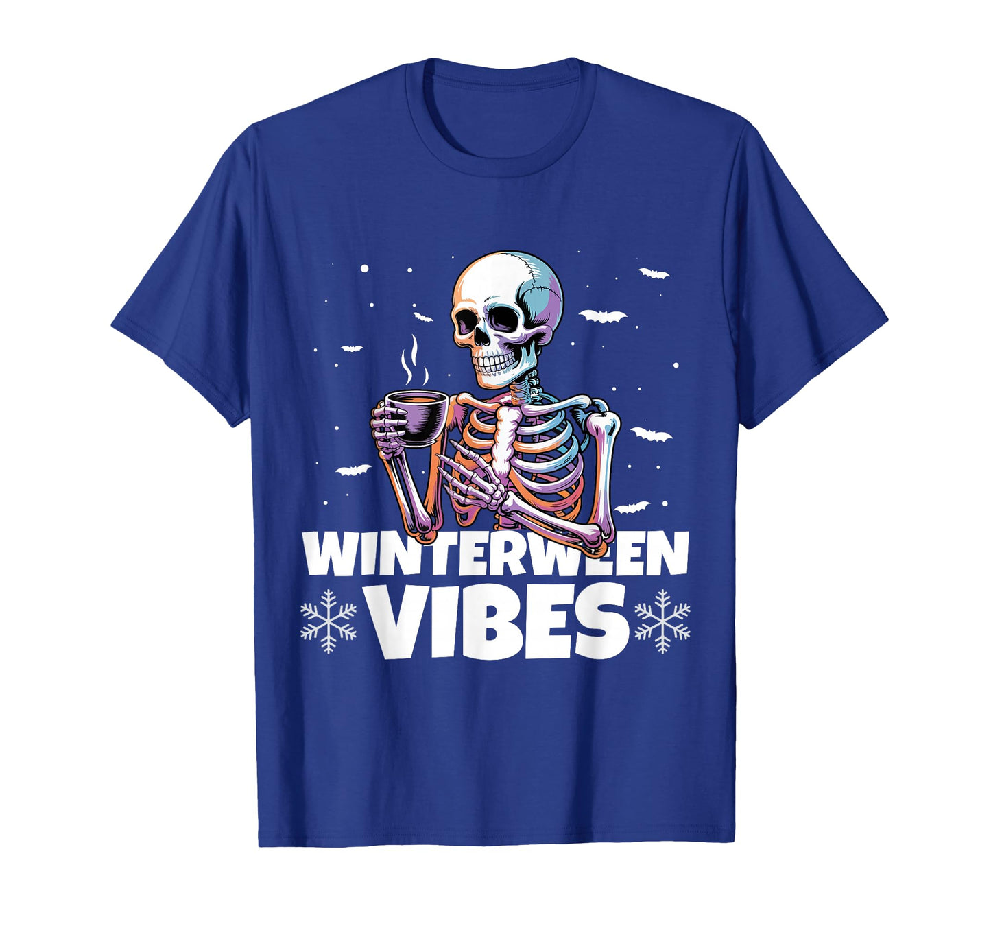 Winterween Vibes Winter Halloween Christmas Skeleton T-Shirt
