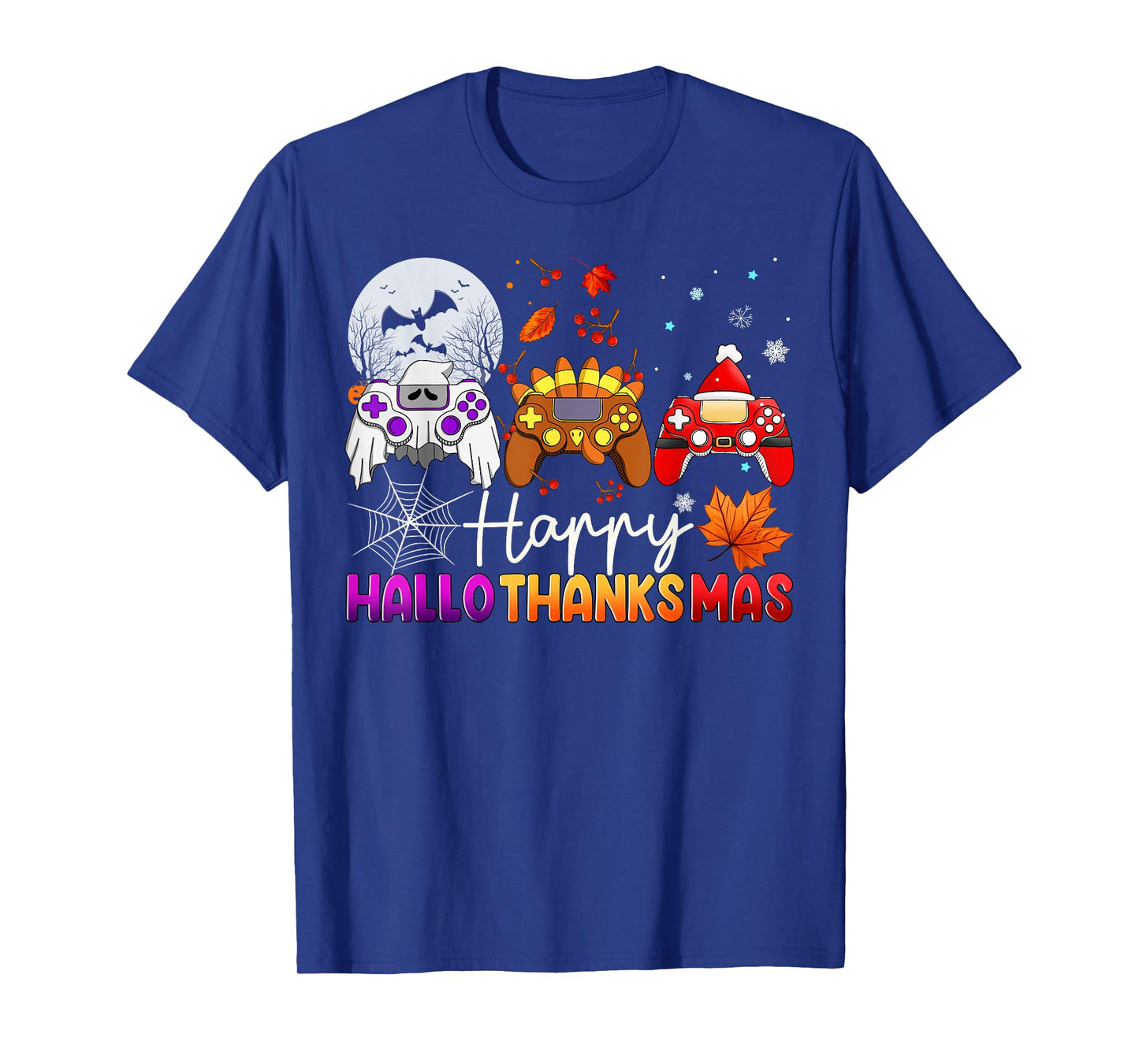 Happy Hallothanksmas Game Controller Gamer Hallothanksmas T-Shirt
