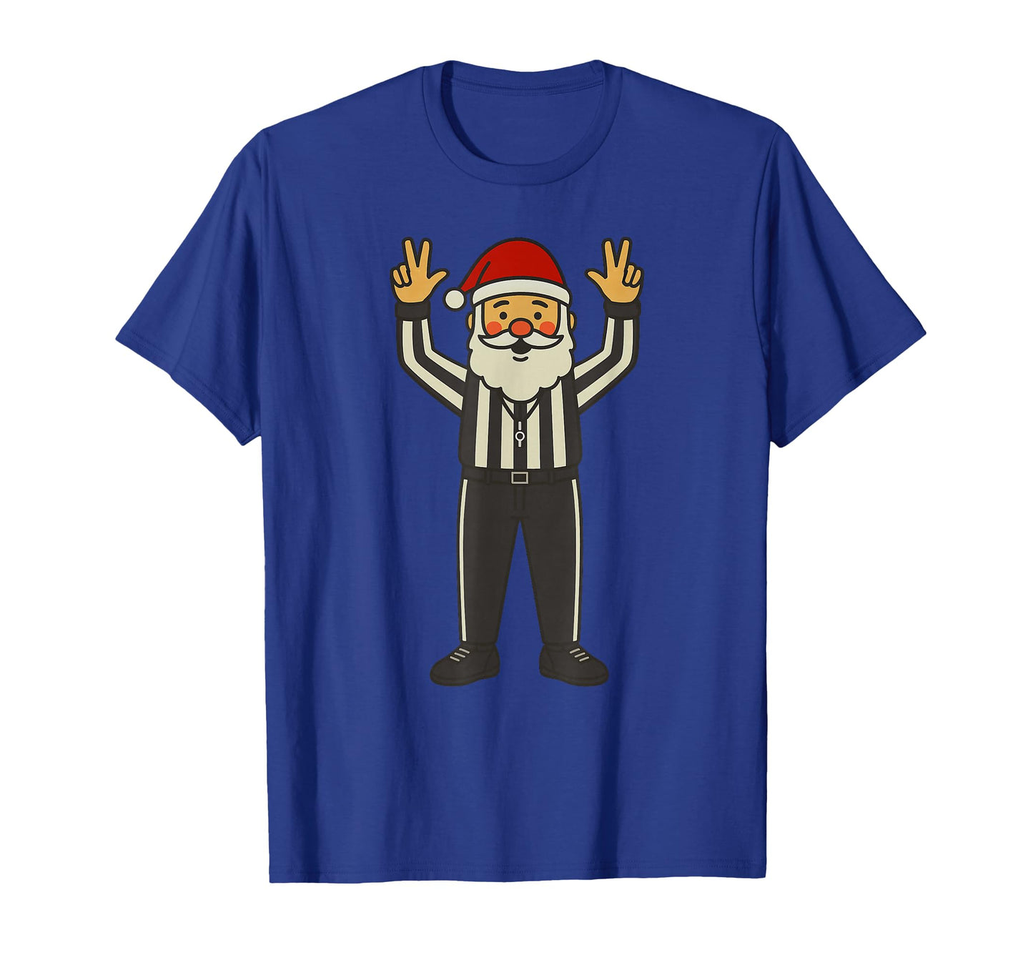 Santa Referee Christmas Basketball Funny Xmas Holiday T-Shirt