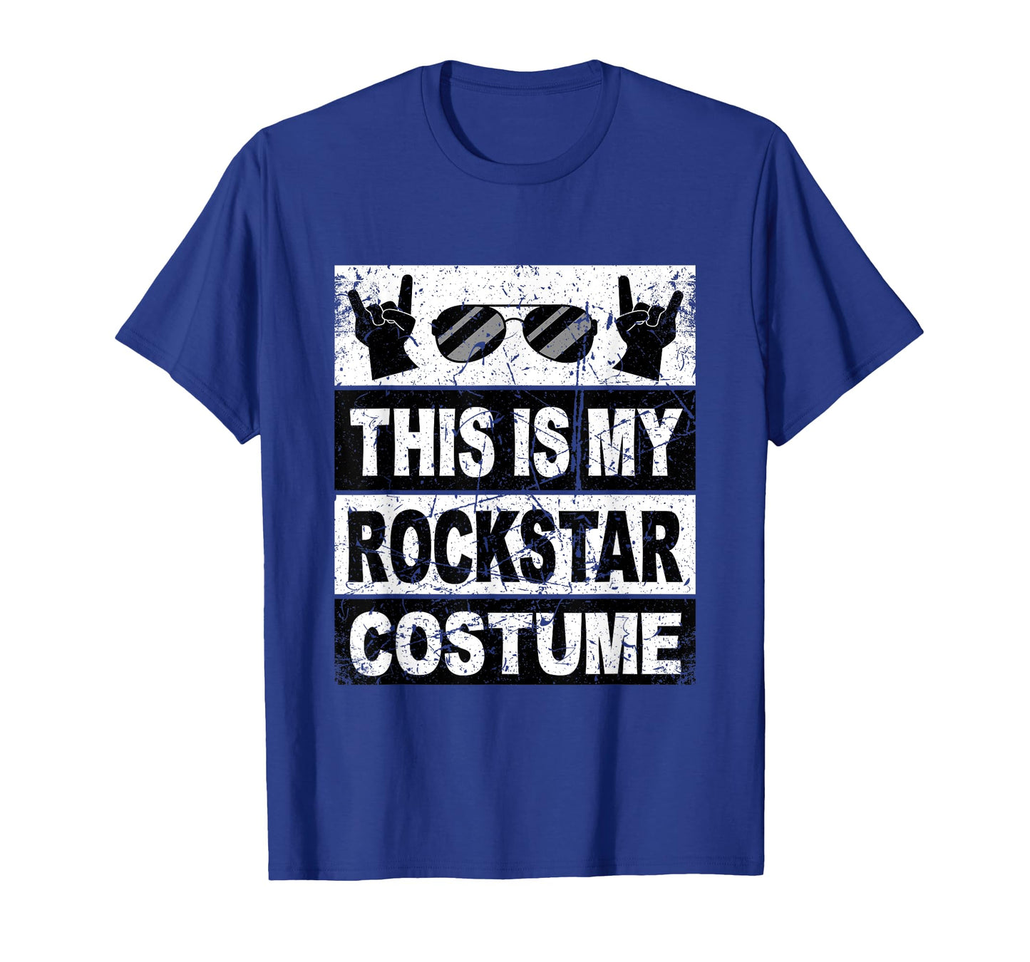 Retro Rockstar Costume Outfit Men Women Kids Adult Rock Star T-Shirt