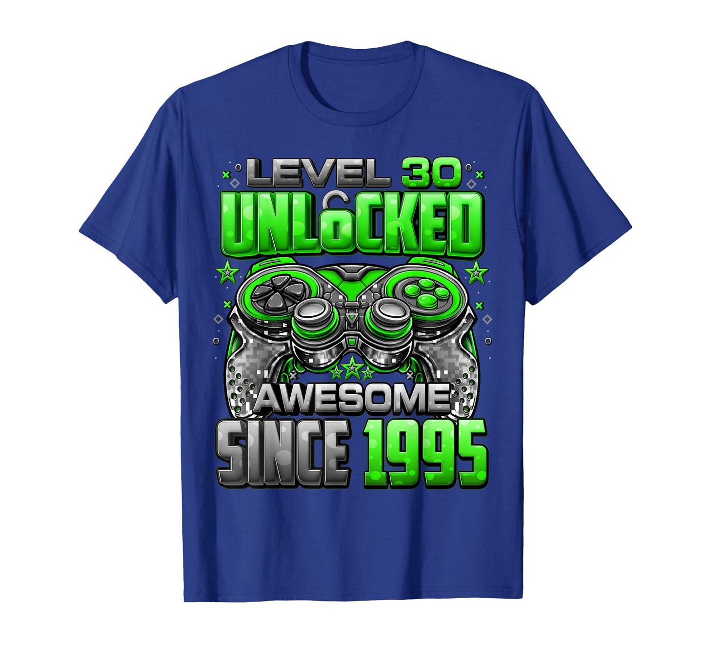 Level 30 Unlocked Awesome Since 1995 30th Birthday Gaming T-Shirt