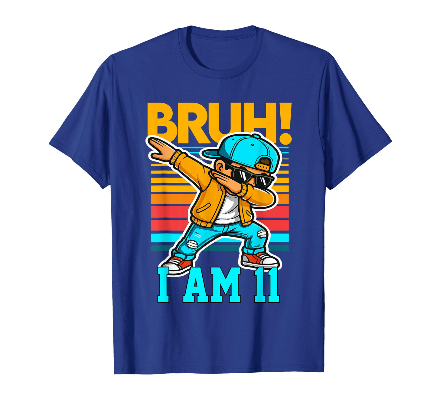 11 Year Old Birthday Boy Dabbing Bruh It's My 11th Birthday T-Shirt