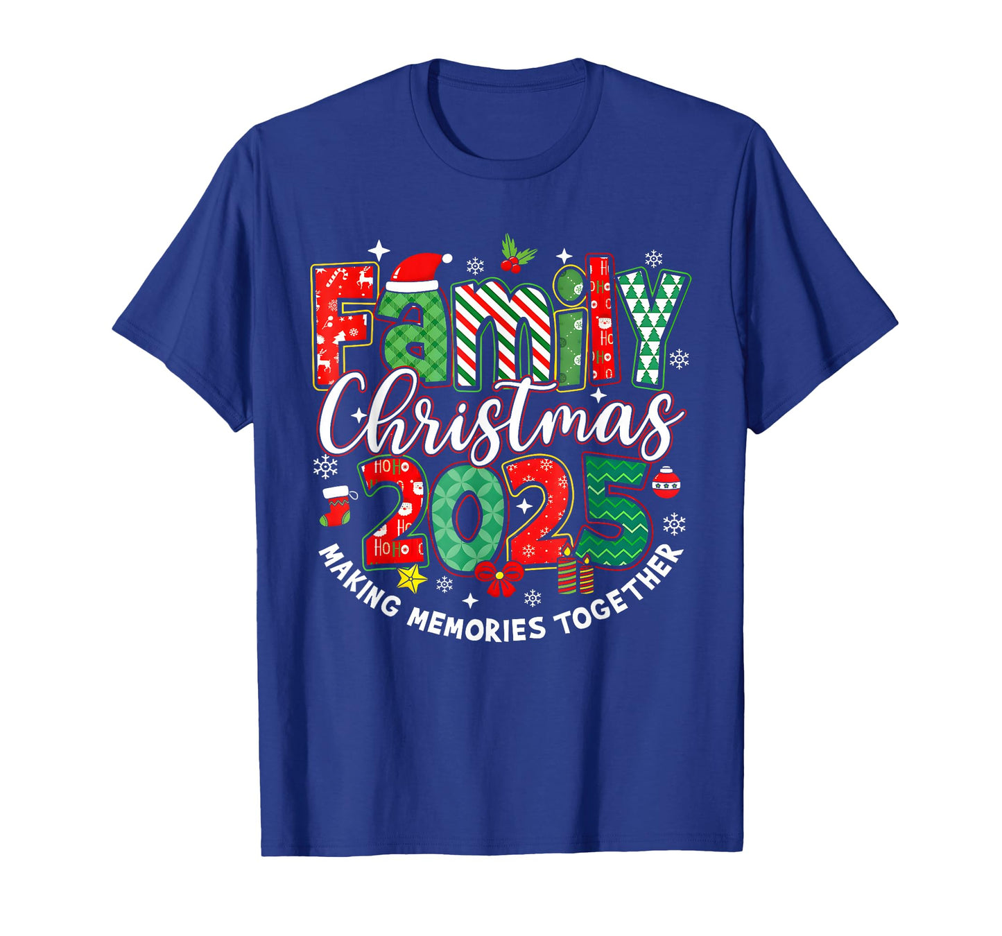 Family Christmas 2025 Matching Outfit Xmas Squad Santa T-Shirt