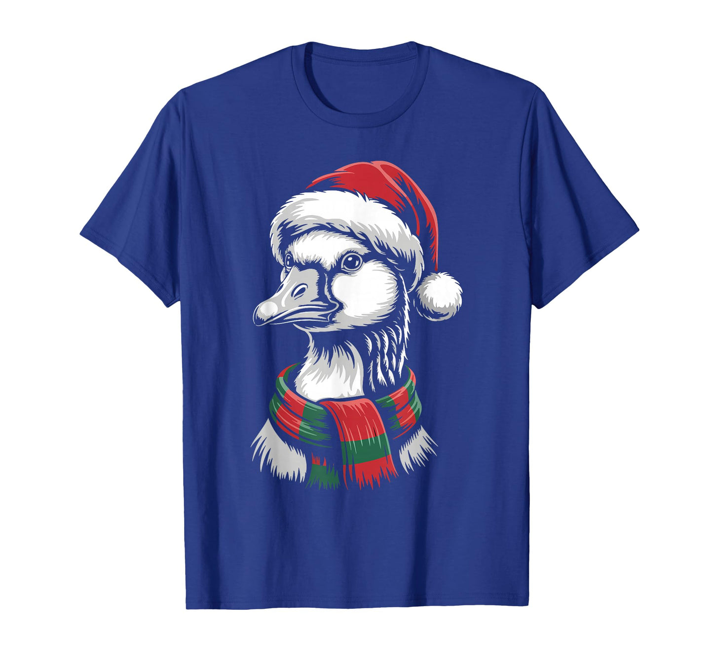 Goose Xmas Santa Hat Scarf Christmas Costume T-Shirt