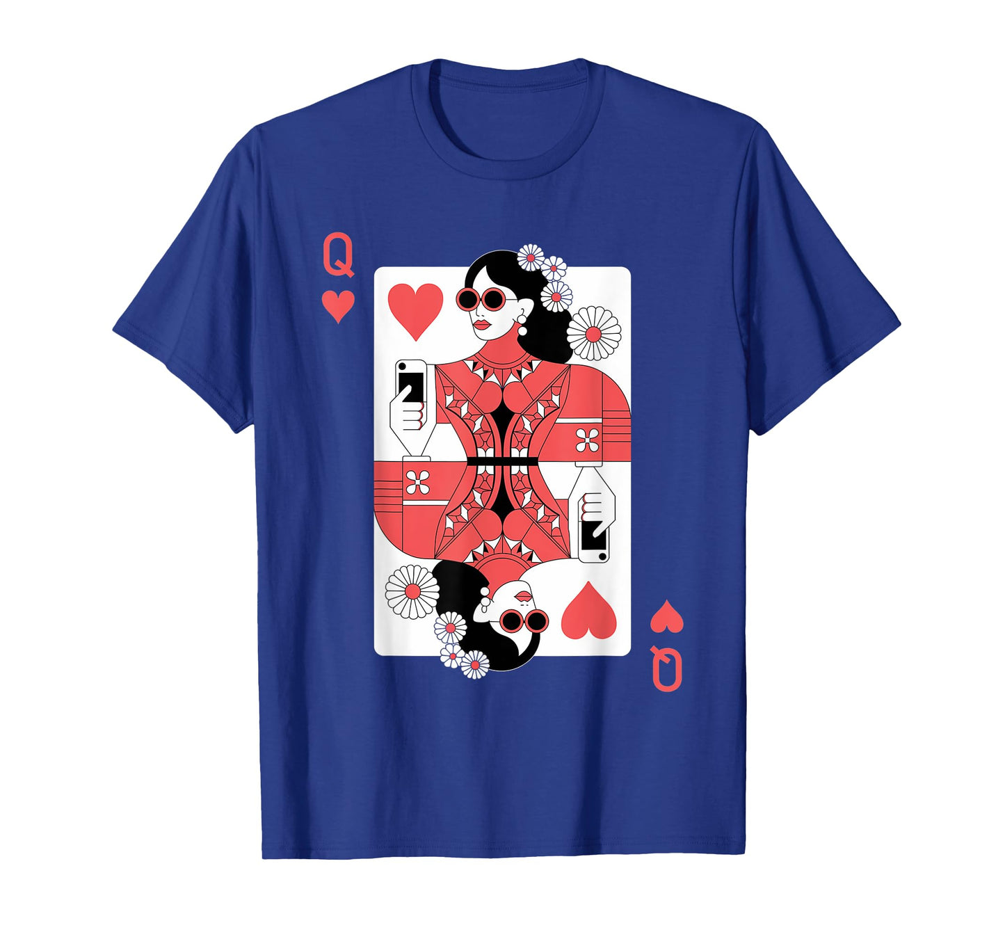 Modern Queen of Hearts Playing Card T-Shirt