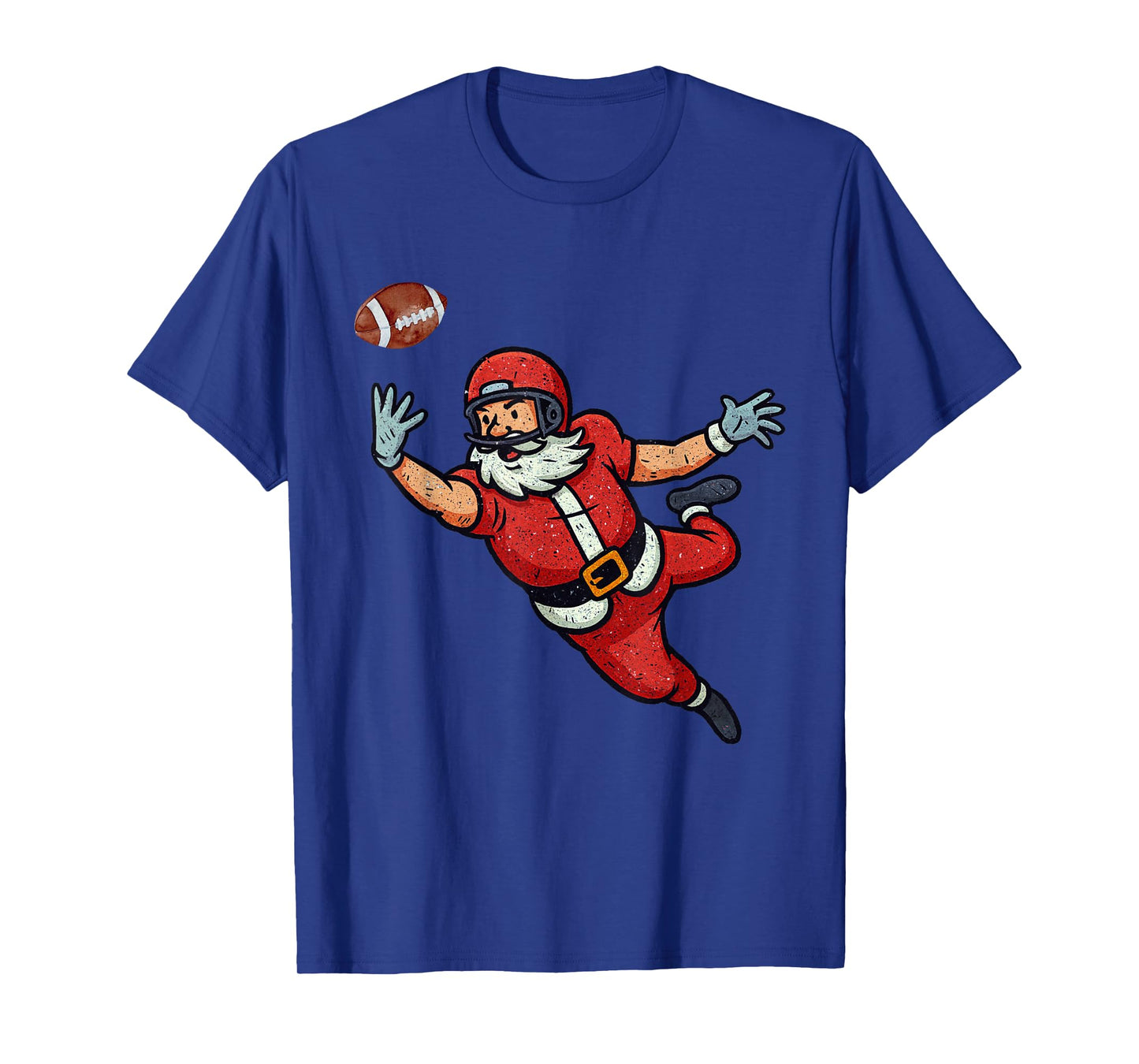 Santa Claus Playing American Football Xmas Holiday Christmas T-Shirt