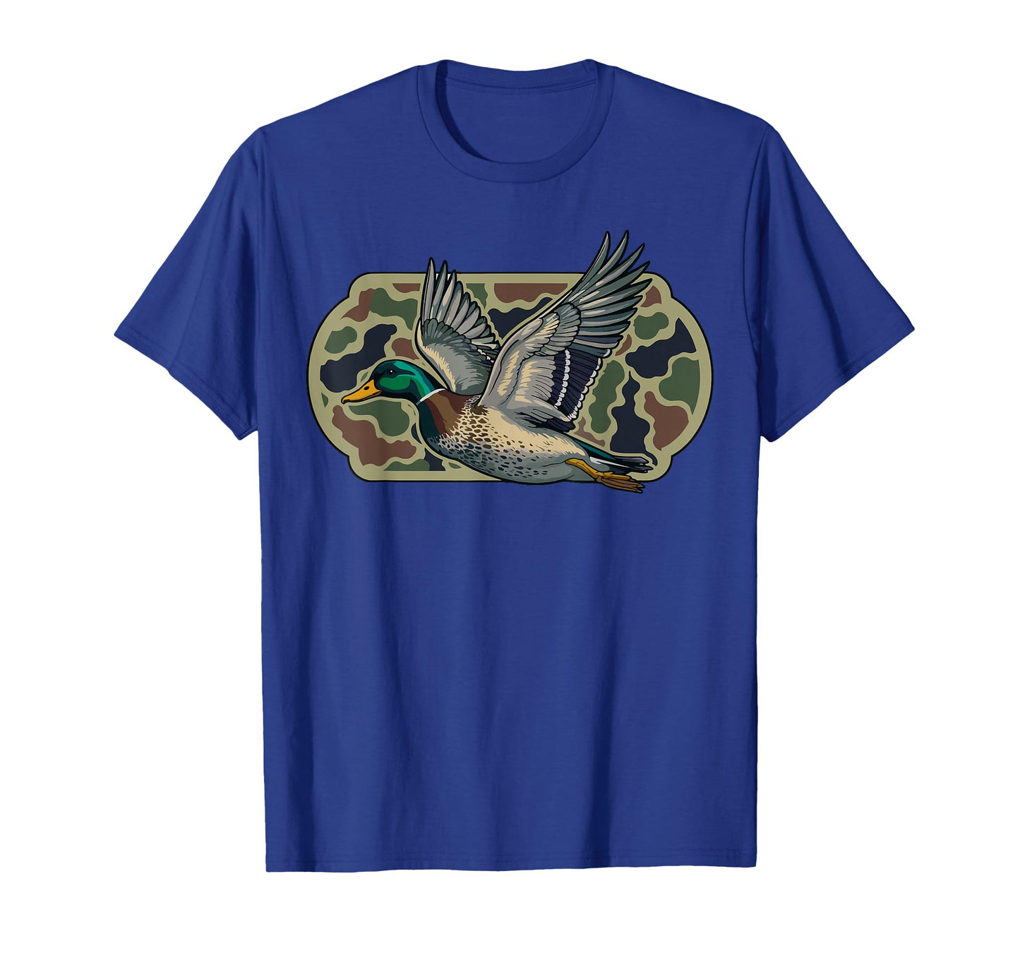Camo Patriotic Mallard Duck Camouflage Flying Duck Hunting T-Shirt