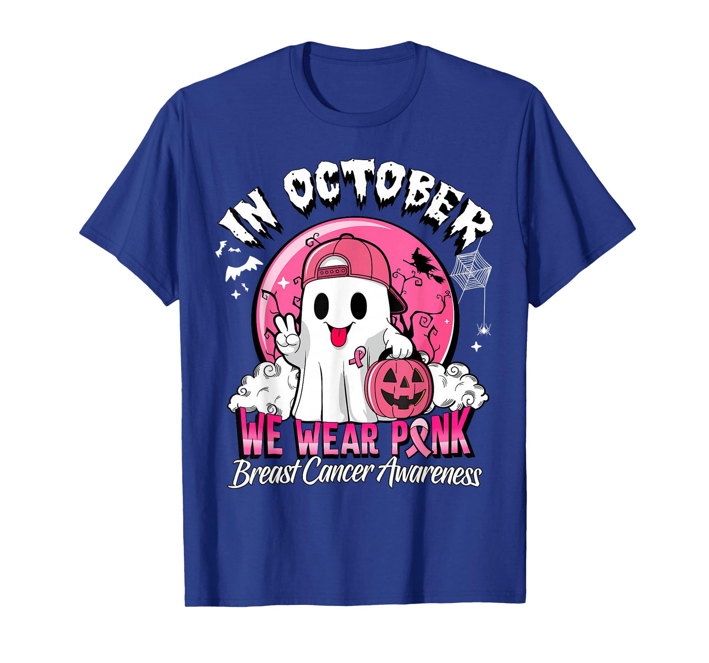Breast Cancer Women Halloween October Wear Pink T-Shirt
