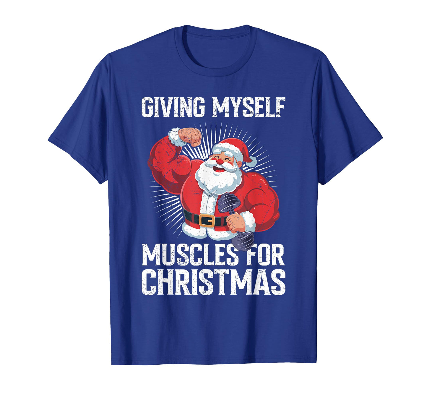 Santa Claus Giving Myself Muscles for Christmas T-Shirt