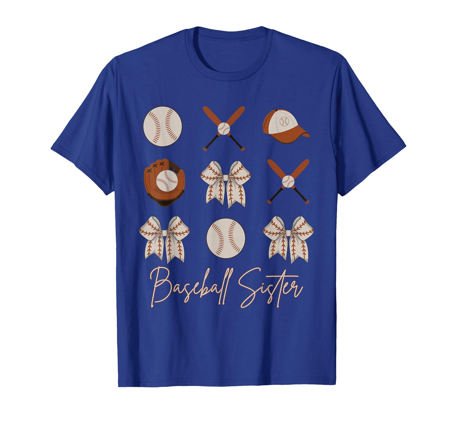 Baseball Sister Coquette Bow Girls Cheer Baseball T-Shirt