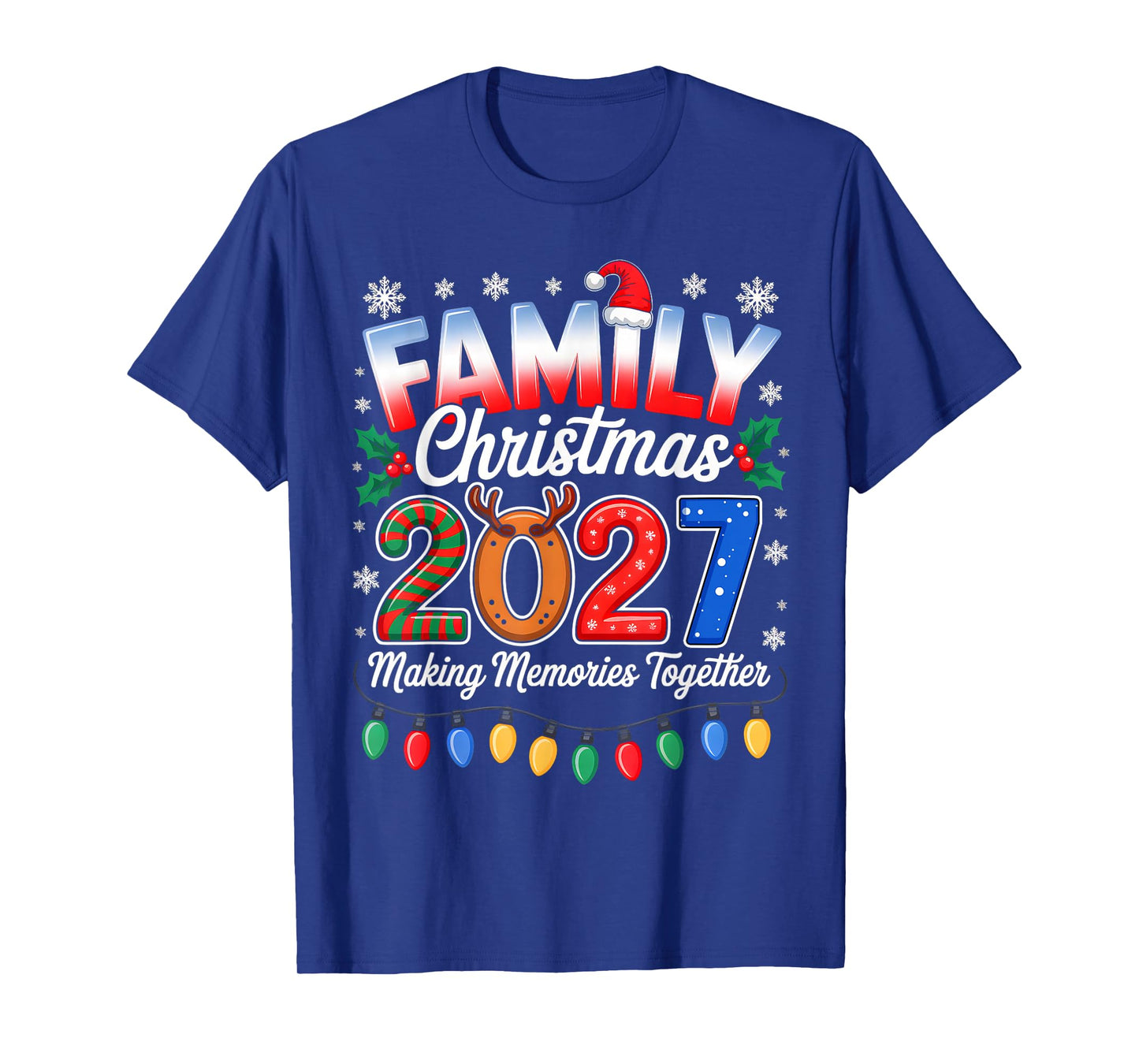 Family Christmas 2027 Matching Family Xmas Squad Santa 2027 T-Shirt