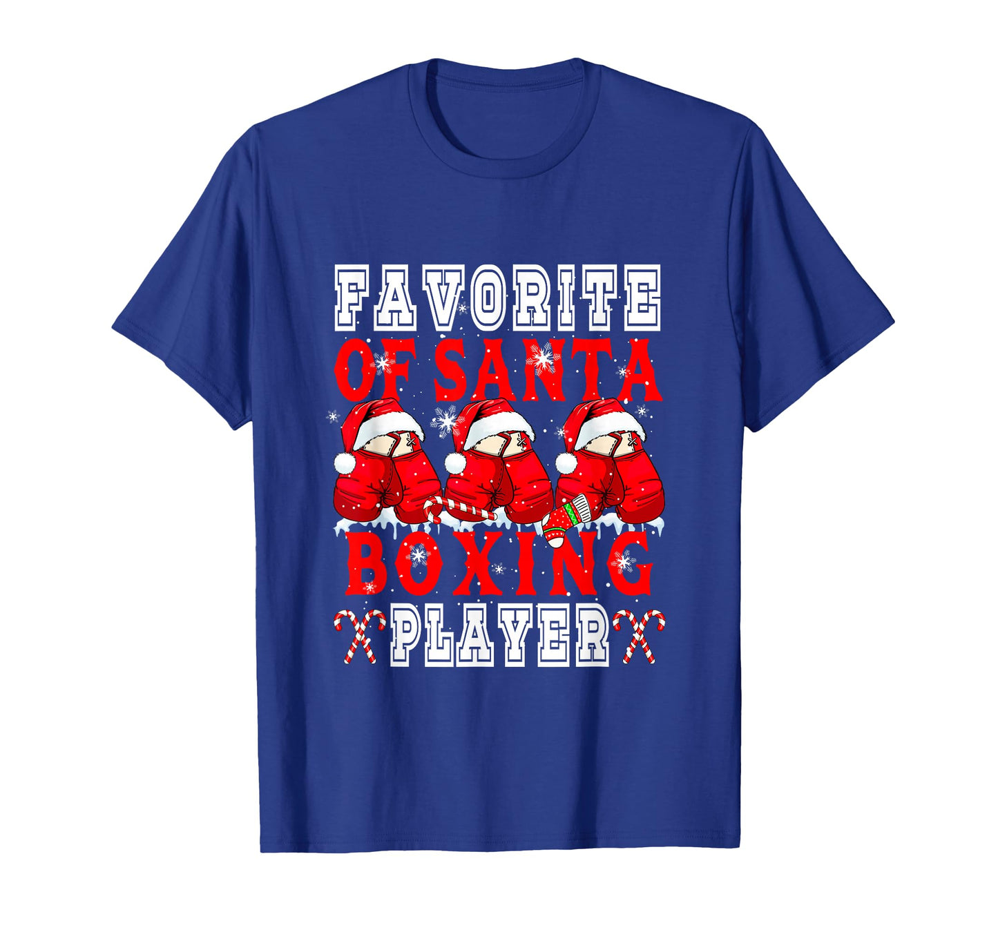 Favorite of Xmas Santa Funny Boxing Player Matching Team T-Shirt