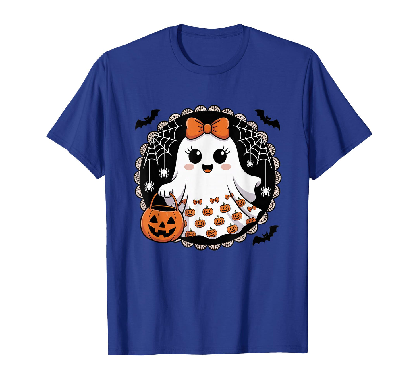 Cute Boo Ghost Halloween Spooky Pumpkin Retro Vibe T-Shirt
