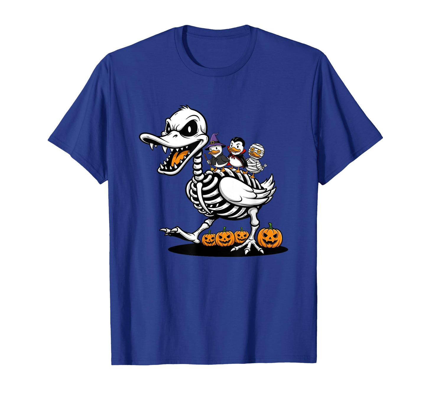 Funny Duck Skeleton Mummy Witch Halloween Kids Mens Womens T-Shirt
