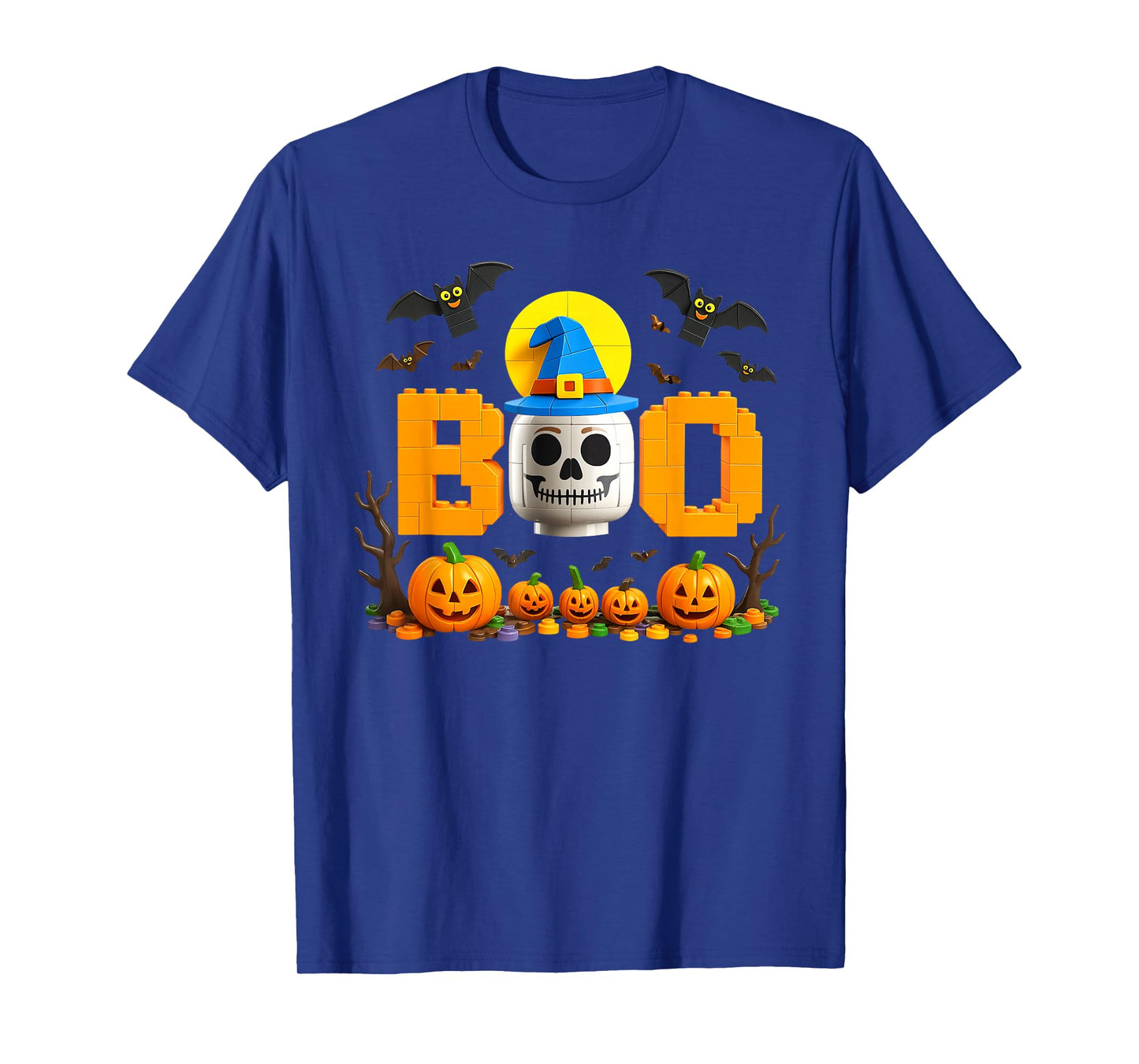 Halloween Master Builder Brick Boo Costume Building Bricks T-Shirt