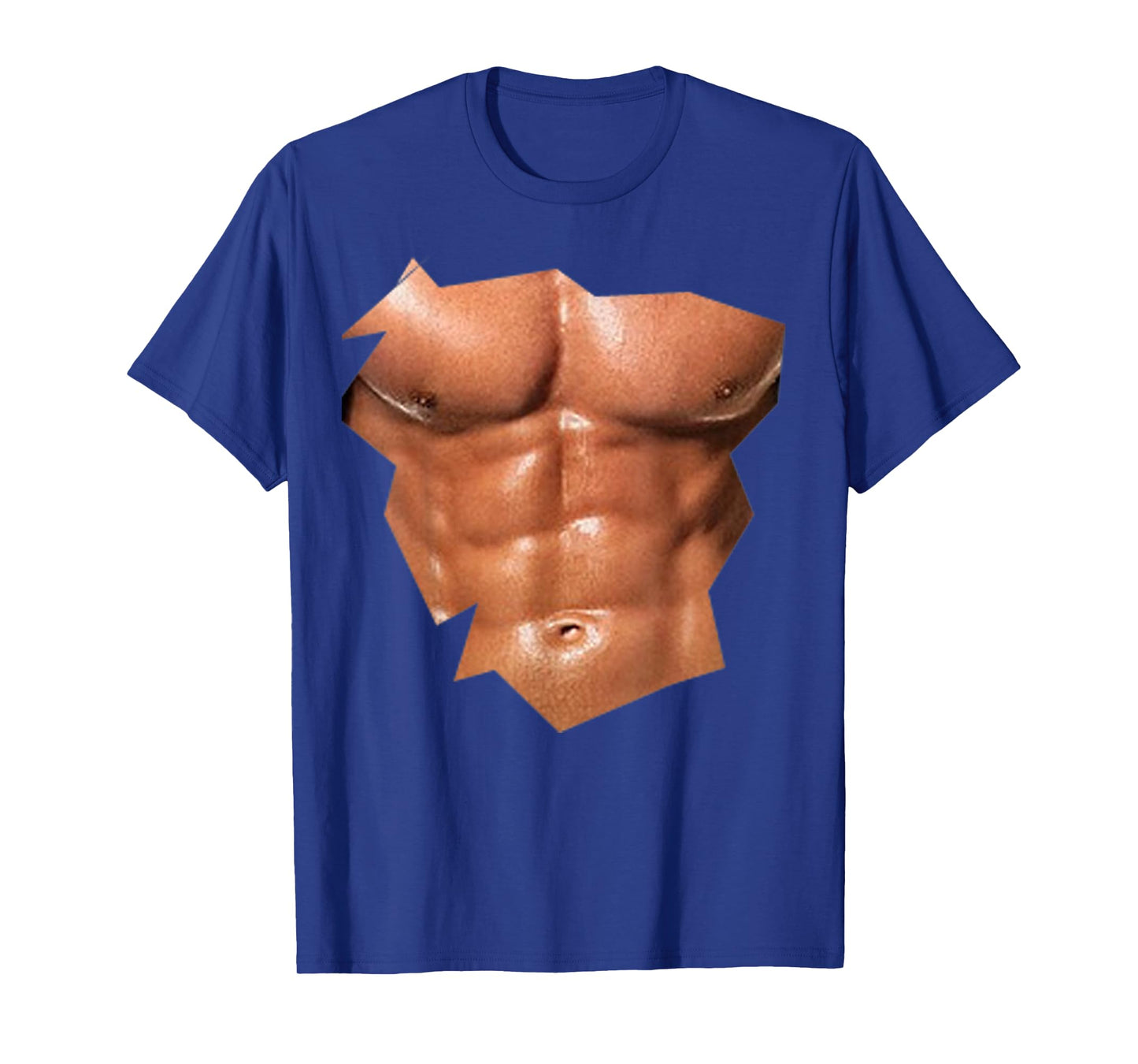 Chest Six Pack Abs funny fake abs Muscles REALISTIC T-Shirt