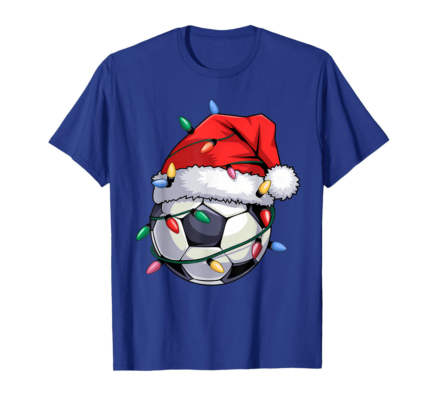Soccer Xmas Santa Soccer Lover Christmas Men Boys Girls Kids T-Shirt