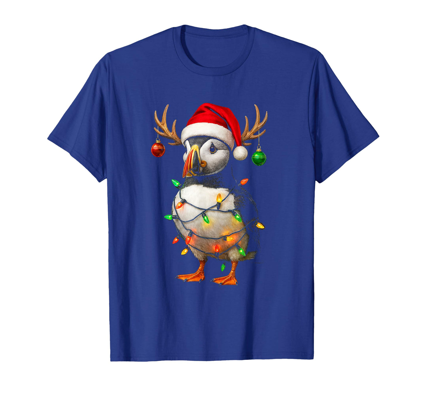 Puffin Christmas Santa Hat Lover T-Shirt