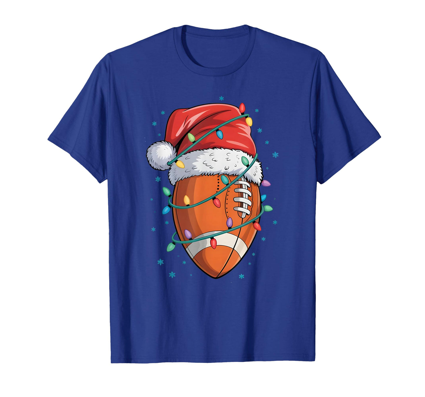 Santa Sports Design for Men Boys Christmas Football Player T-Shirt