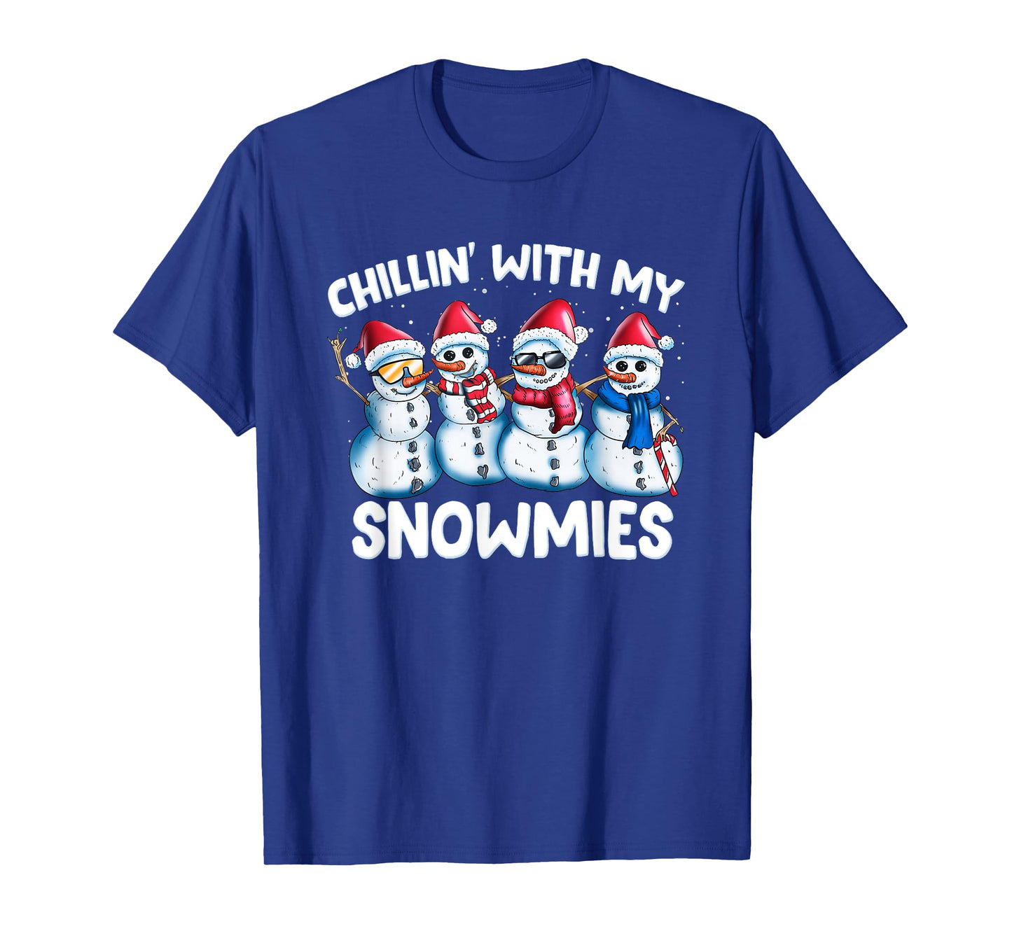Chillin with My Snowmies Funny Snowman Christmas Boys Kids T-Shirt