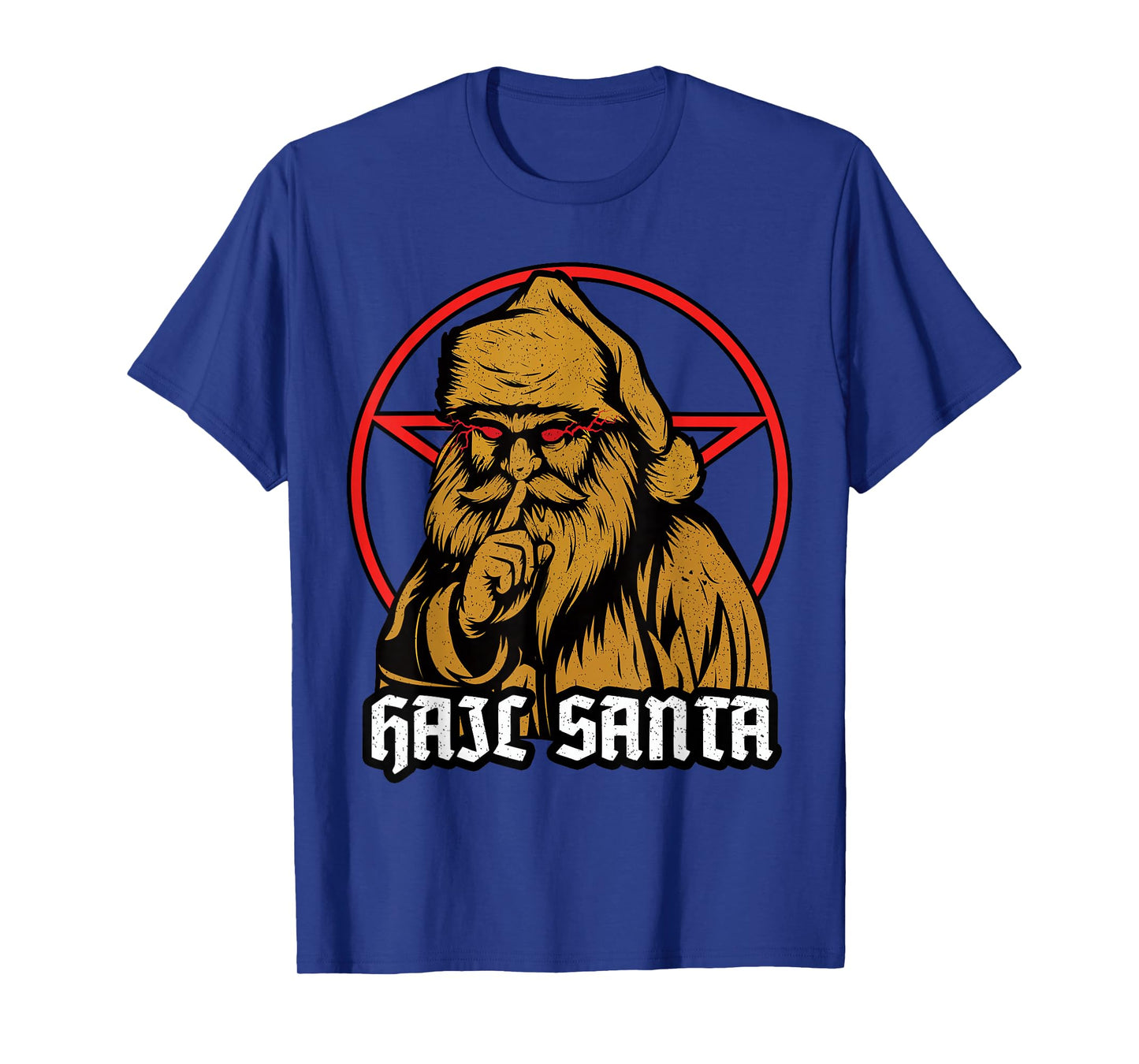 Hail Santa Pagan Happy Solstice Gothic Christmas Metal T-Shirt
