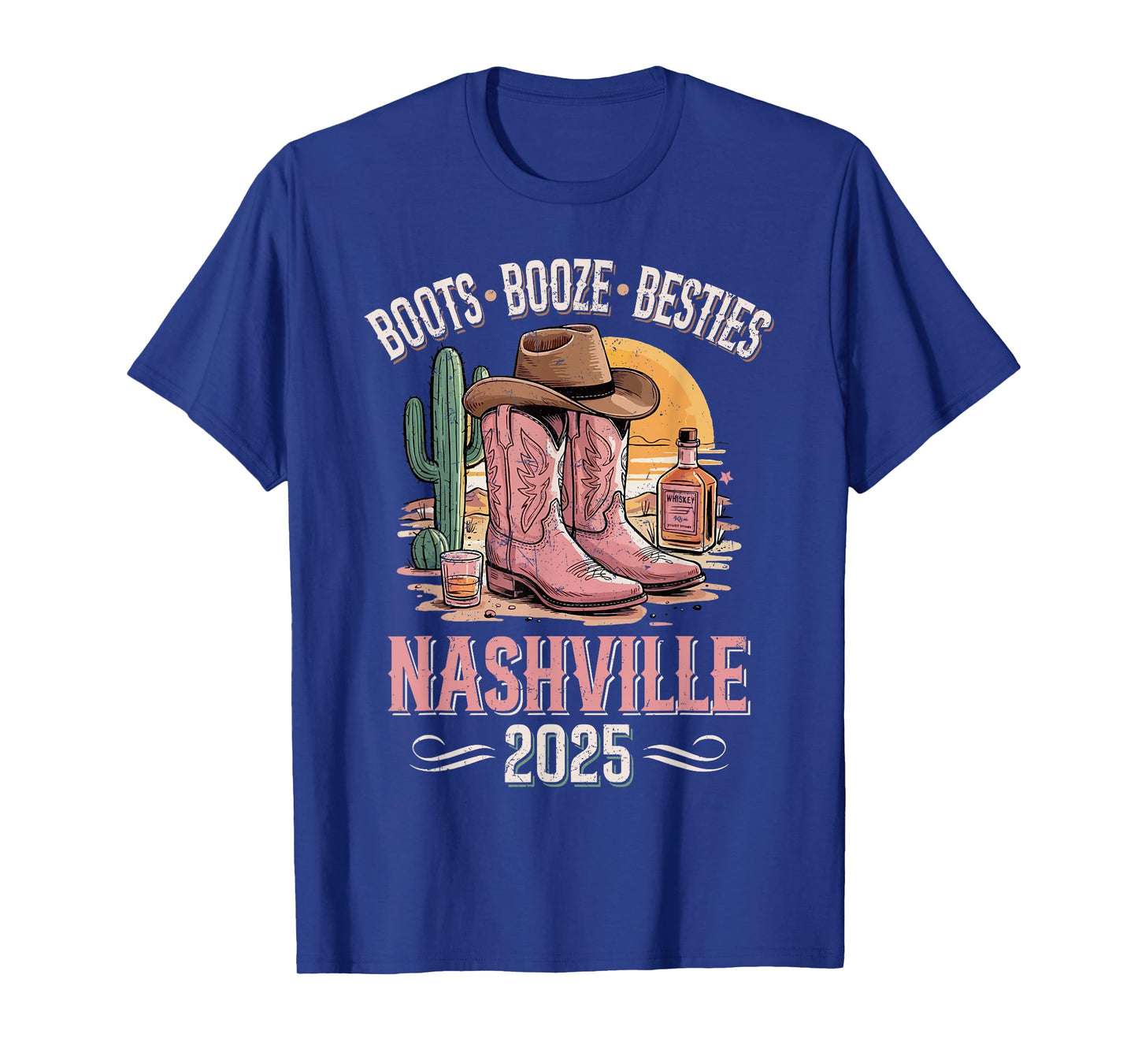 Boots Booze & Besties Nashville 2025 Girls Trip Nashville T-Shirt