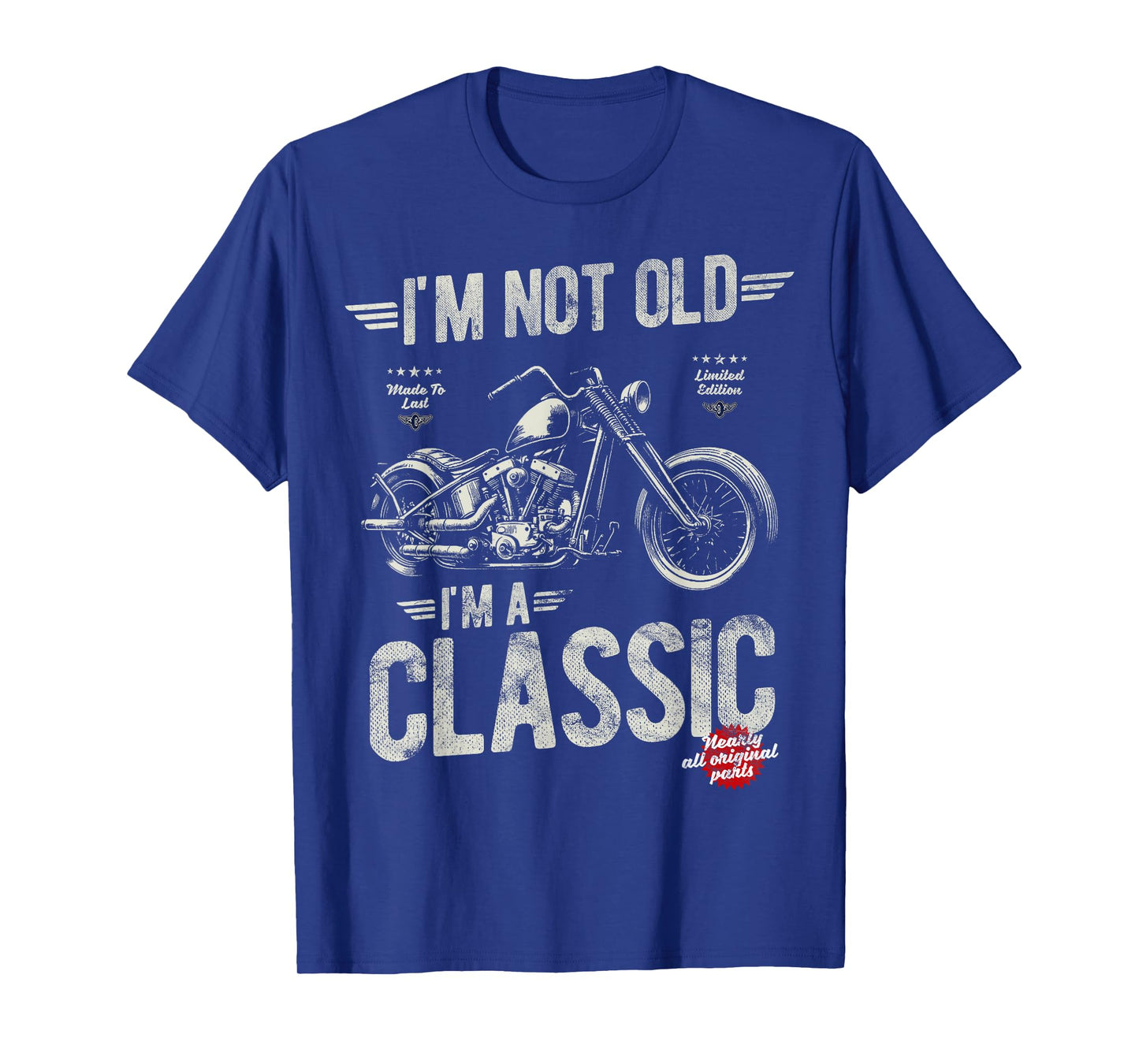 I'm Not Old I'm A Classic. Vintage, Retro Motorbike Birthday T-Shirt