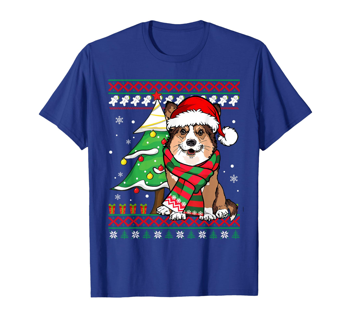 Funny Corgi Christmas Santa Ugly Sweater Corgi Dog Lover T-Shirt