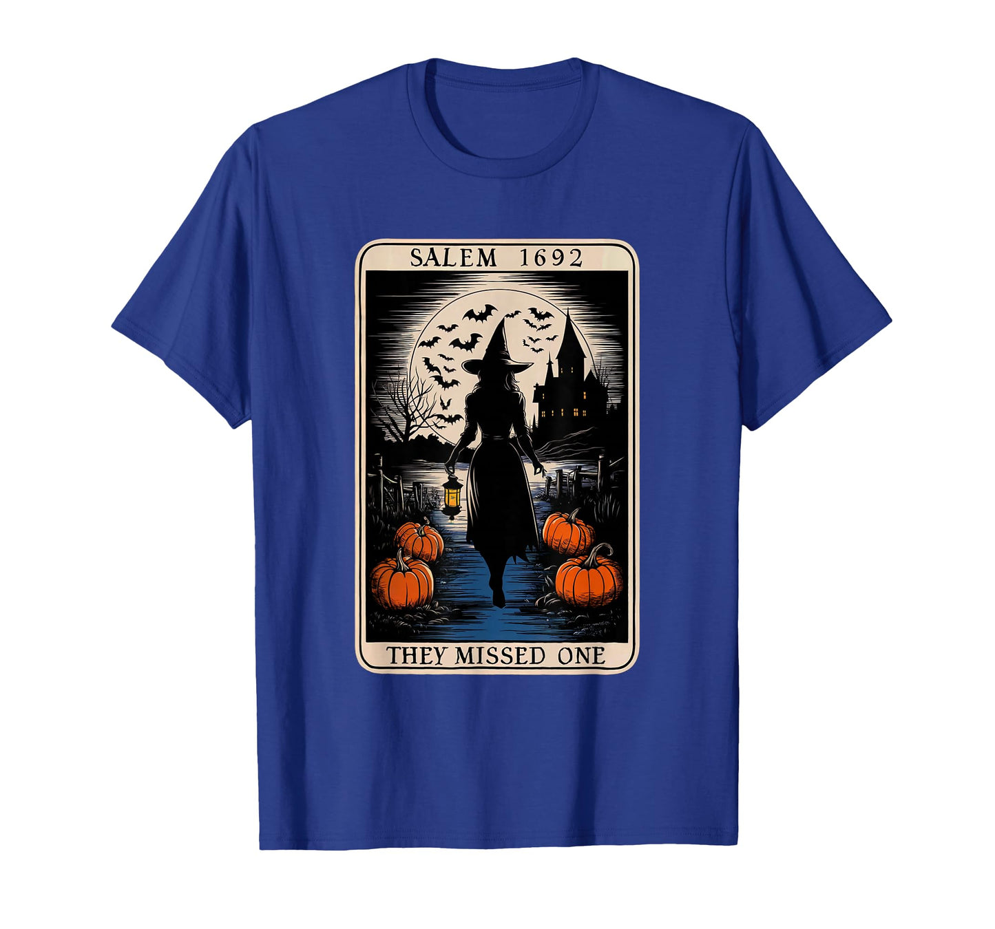 Salem 1692 They Missed One Halloween Tarot Card Witch Trials T-Shirt