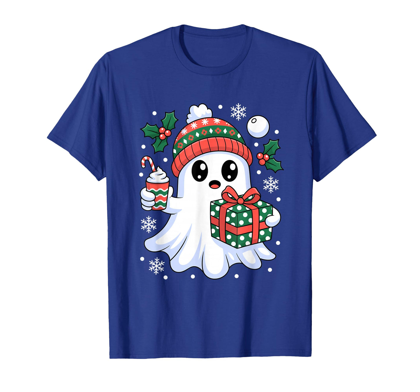 Ghost Christmas Santa Spooky Christmas Ghost Santa Christmas T-Shirt