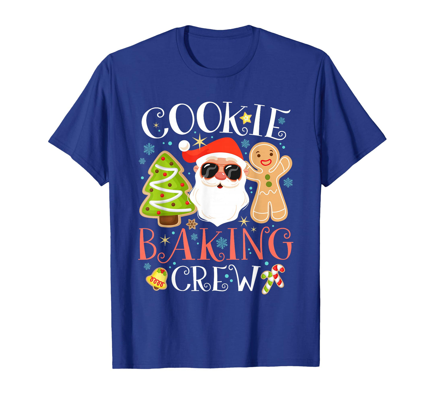 Cookie Baking Crew Christmas Gingerbread Santa Xmas Tree T-Shirt