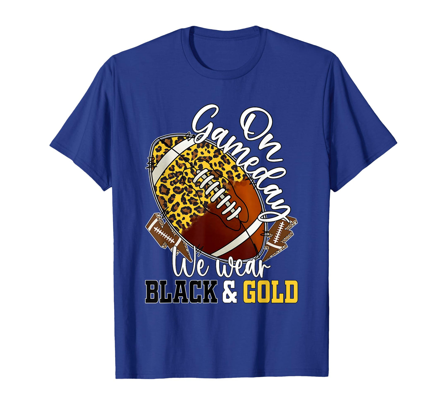 On Gameday Football We Wear Black And Gold School Spirit T-Shirt