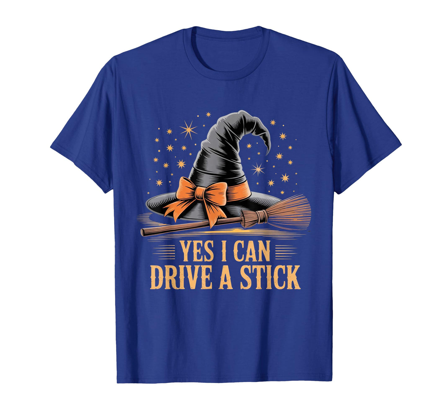 Yes I Can Drive a Stick Funny Witch Halloween T-Shirt