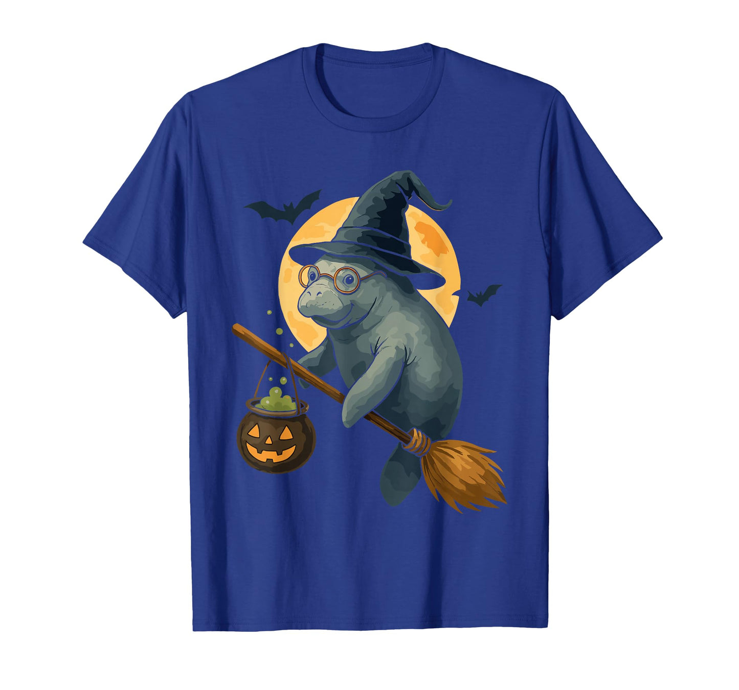 Manatee Witch Costume Women Kids Trick or Treat Witch Broom T-Shirt