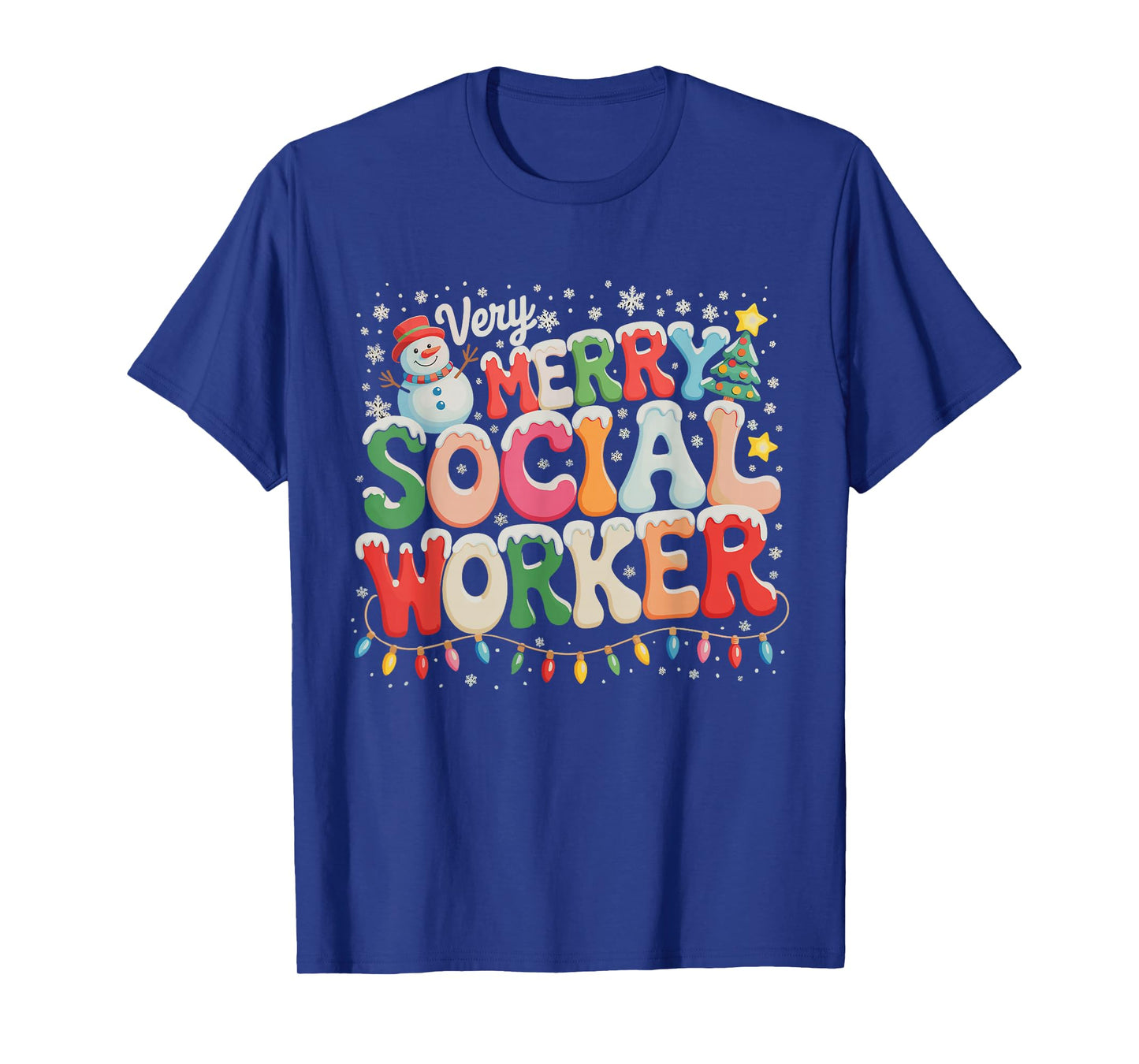 Very Merry Social Worker Christmas Xmas Holiday Season T-Shirt