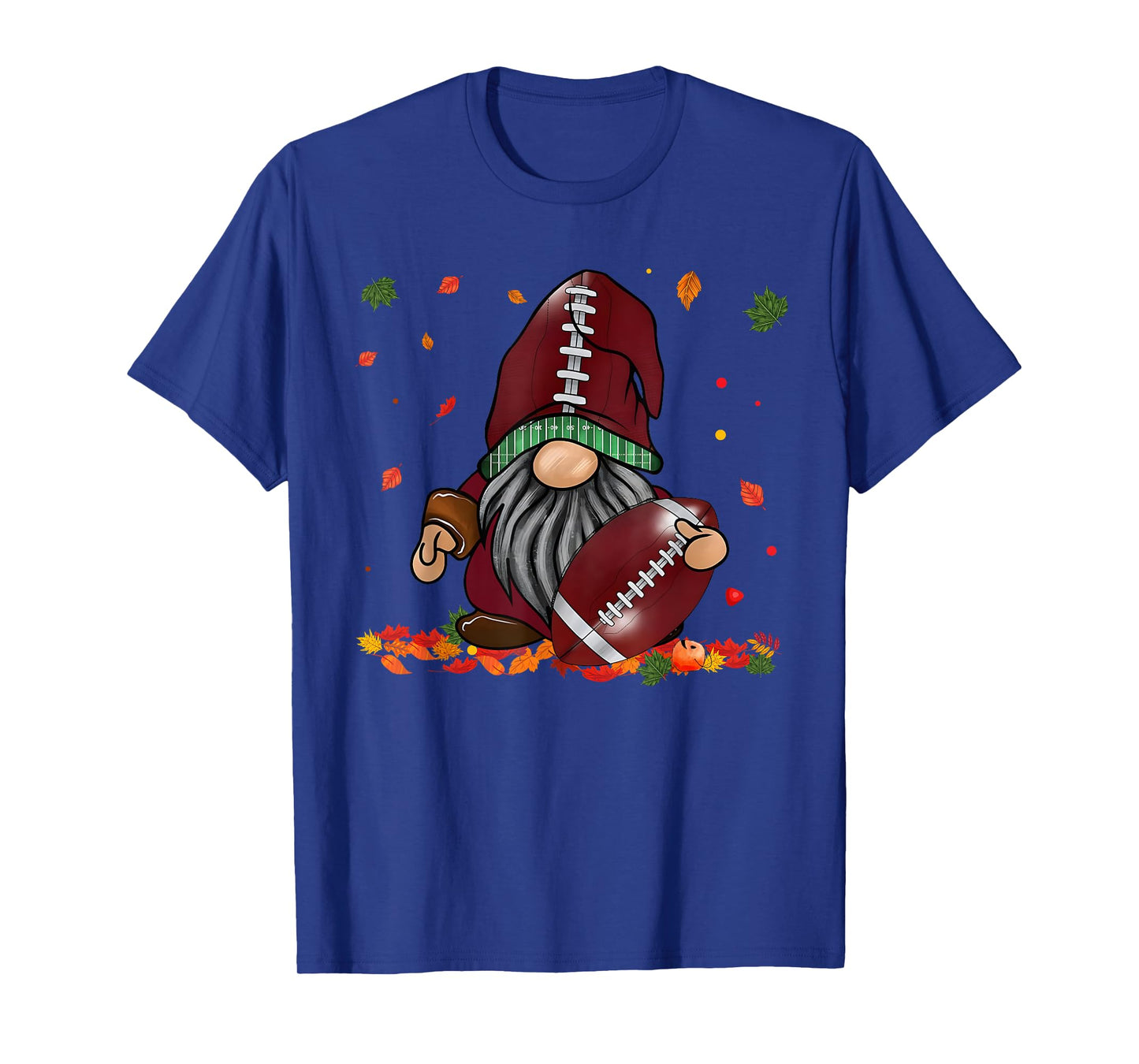 Gnome Football Season Thanksgiving Fall Leaves Autumn T-Shirt