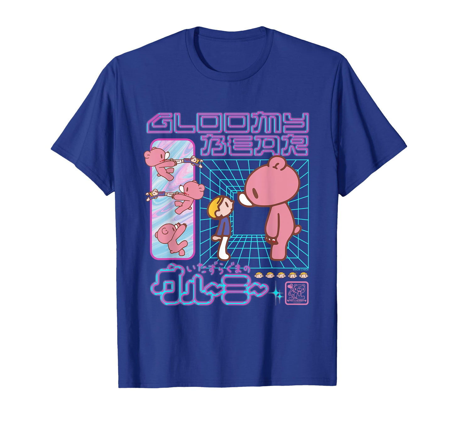 Gloomy Bear The Naughty Grizzly Retro 80's Futuristic Anime T-Shirt