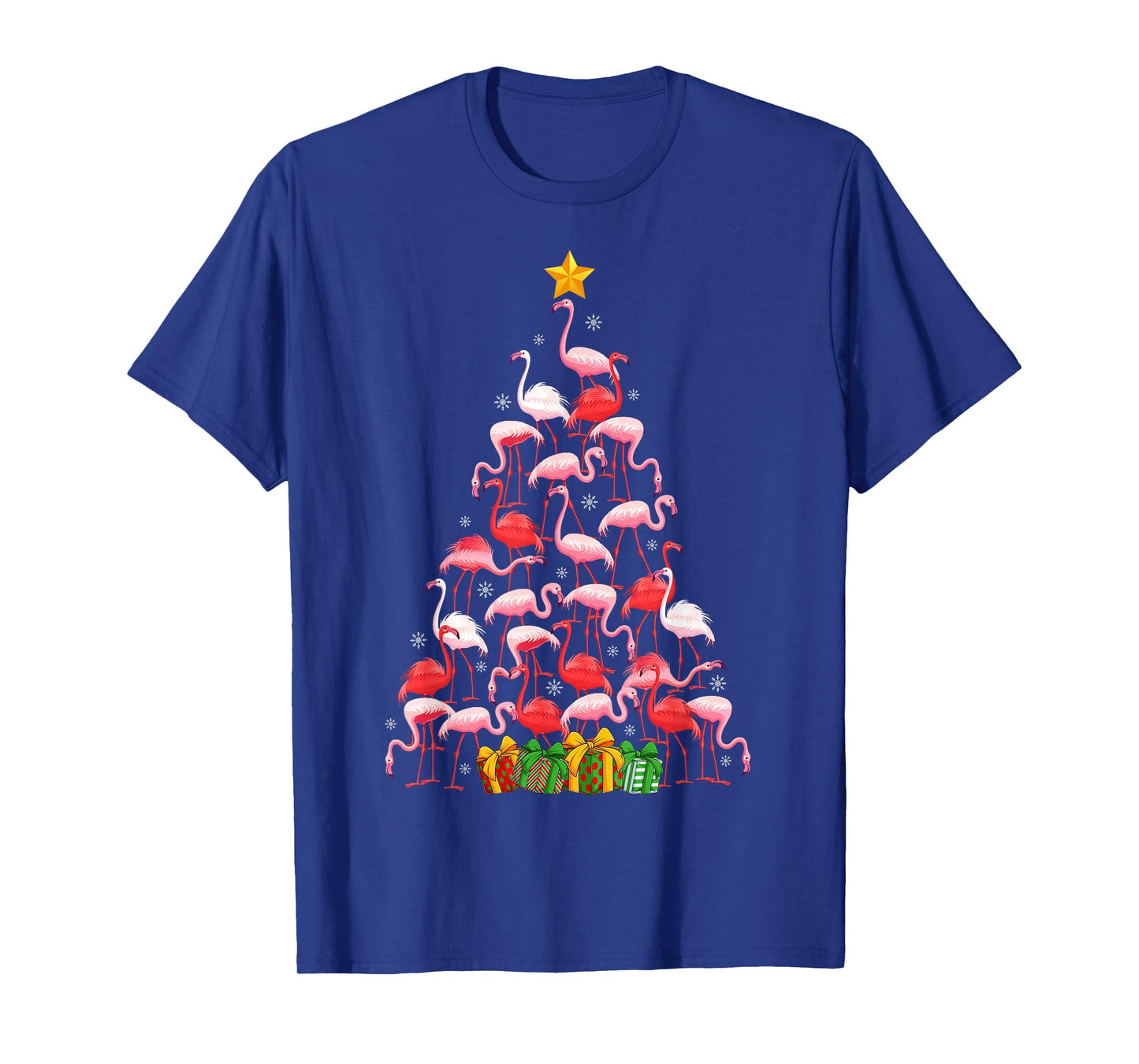 Flamingo Christmas Tree Lights Holiday Decor Flamingo Xmas T-Shirt