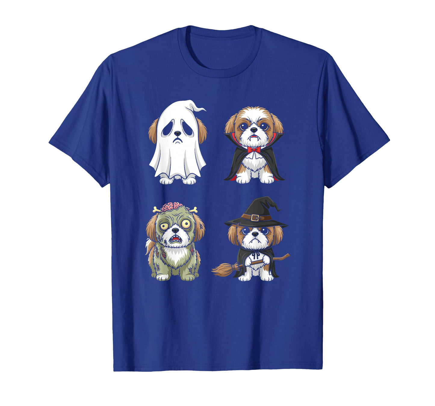 Halloween Dog Costumes Graphic Ghost Vampire Zombie Witch T-Shirt
