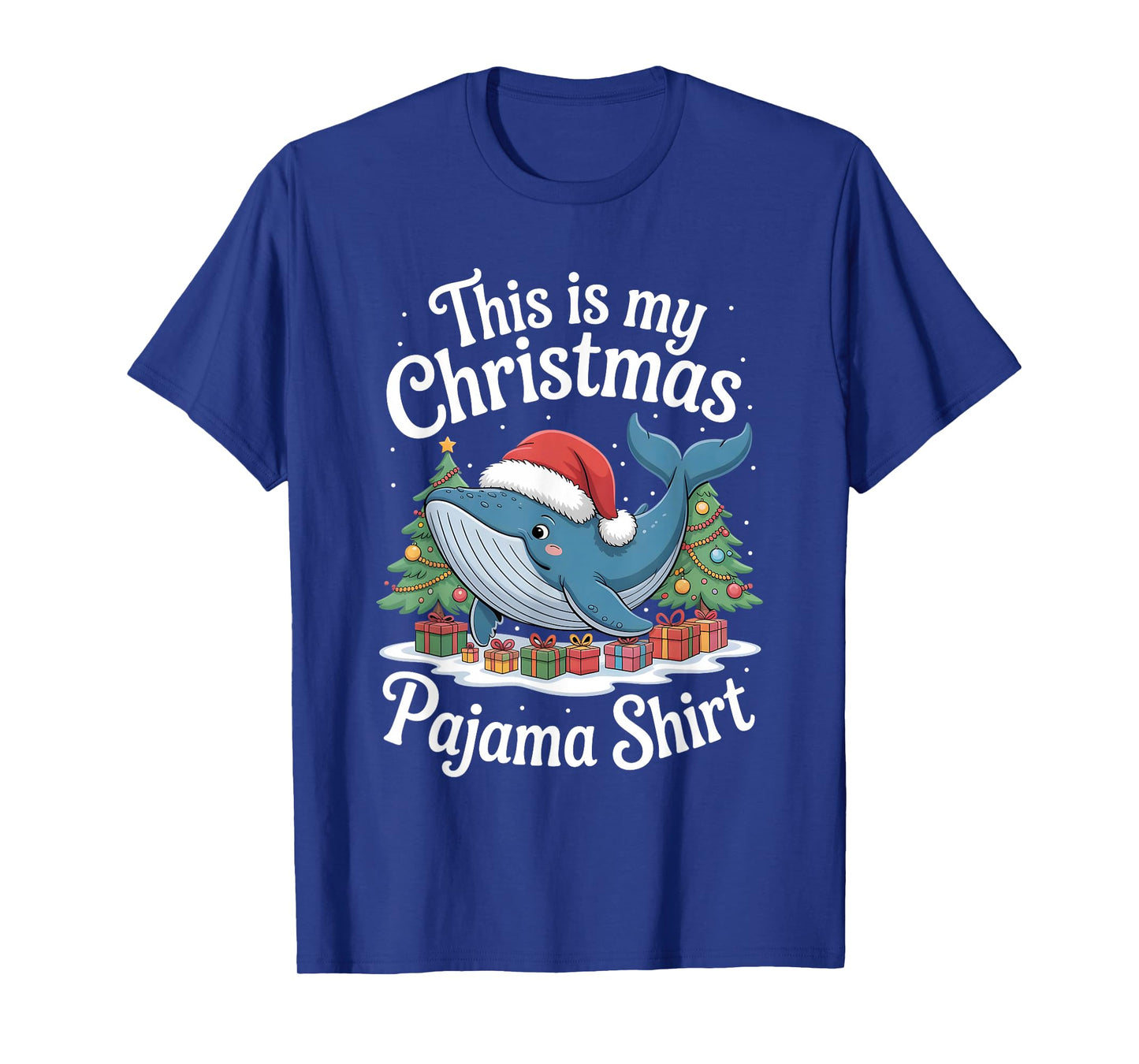 Whale This is My Christmas Pajama T-Shirt