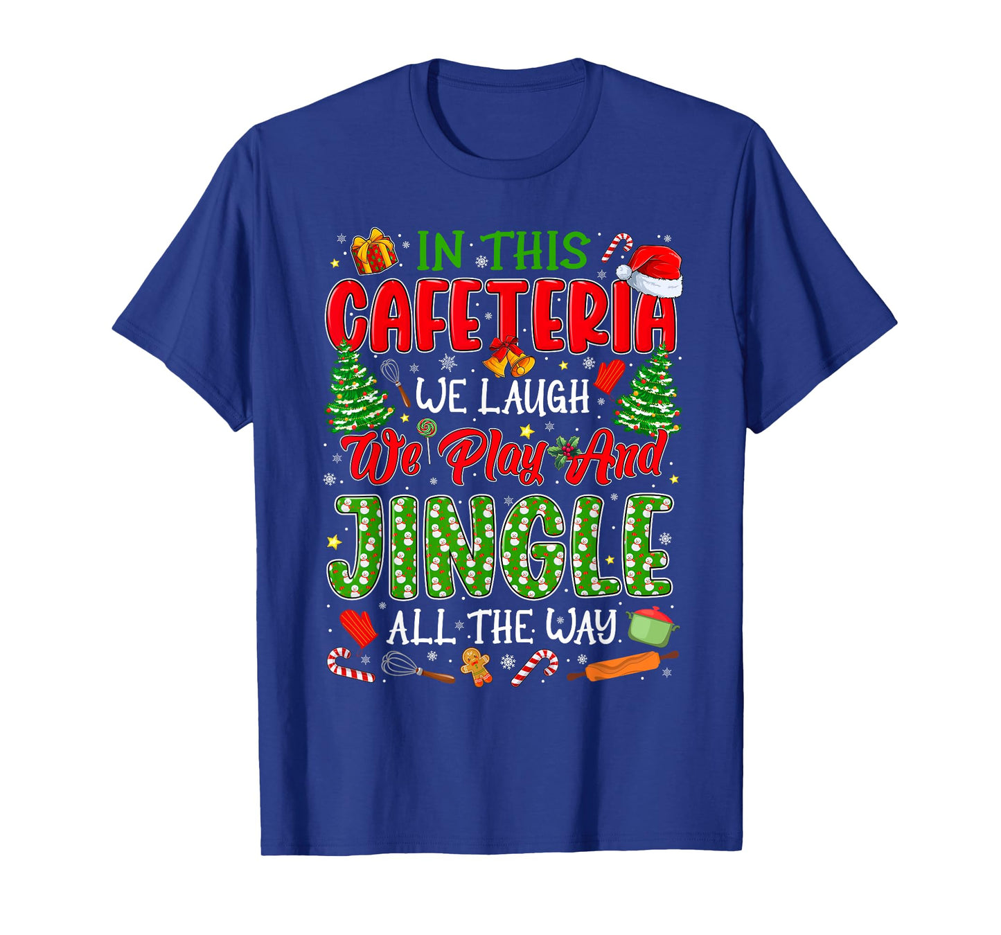 Funny Cafeteria Christmas Lunch Lady Ugly Christmas Sweaters T-Shirt