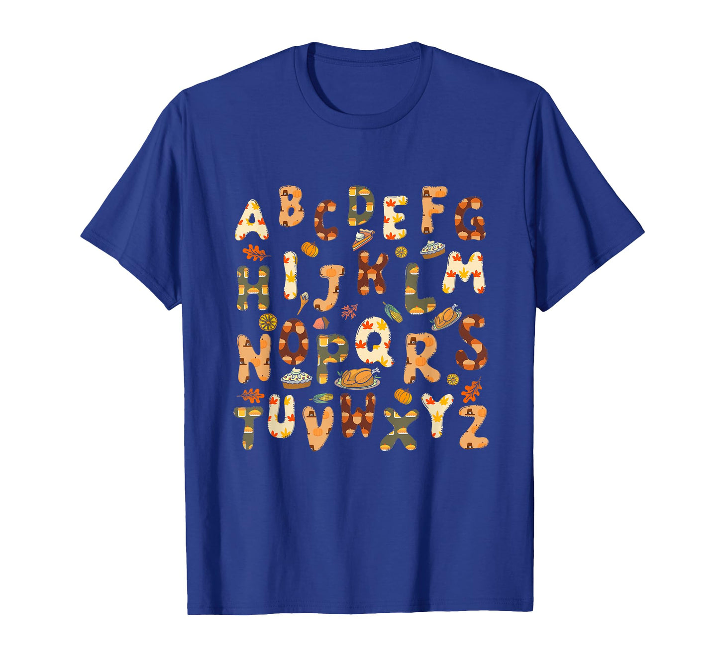 Thanksgiving ABC Alphabet Turkey Day Fall Leaves Teacher T-Shirt
