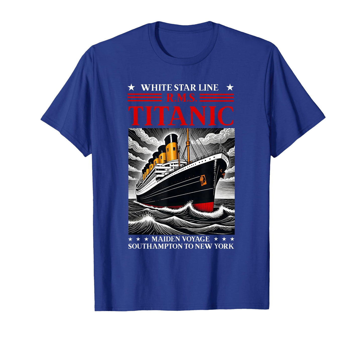 Titanic White Star Line RMS Ship Boat Stuff Boys Kids Men T-Shirt