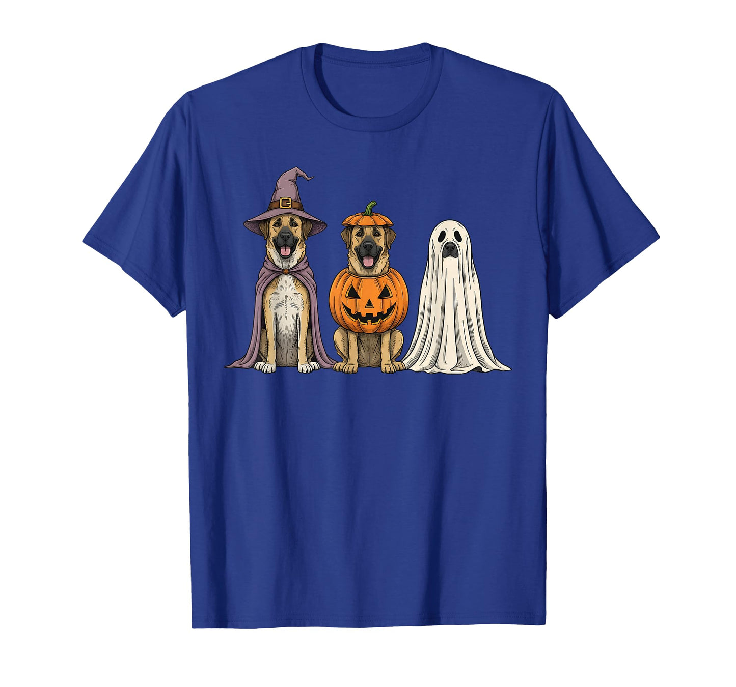 Spooky Ghost Anatolian Shepherd Pumpkin Halloween Dog Lover T-Shirt