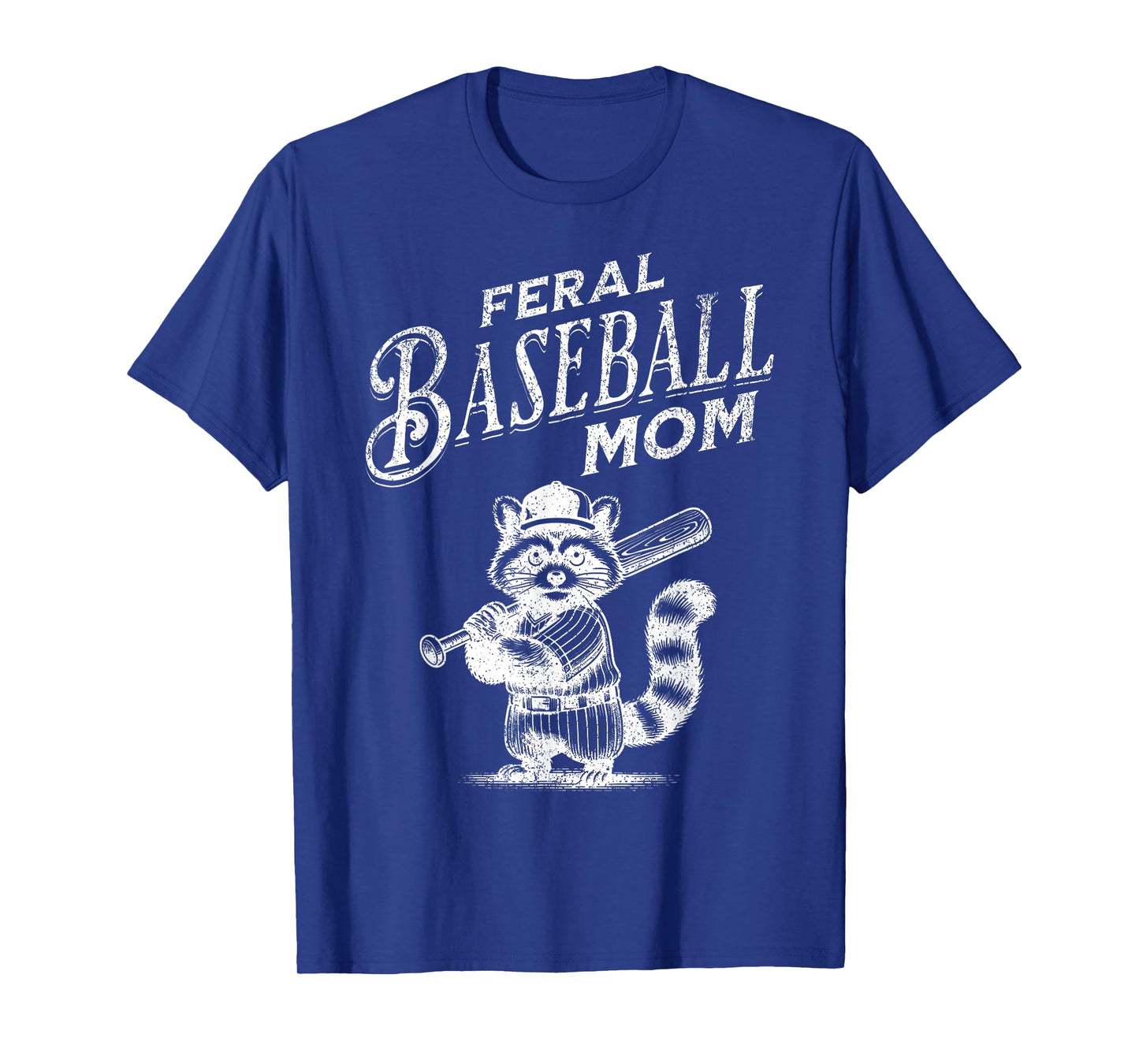Retro Raccoon Feral Baseball Mom Trash Panda Sport Lover T-Shirt