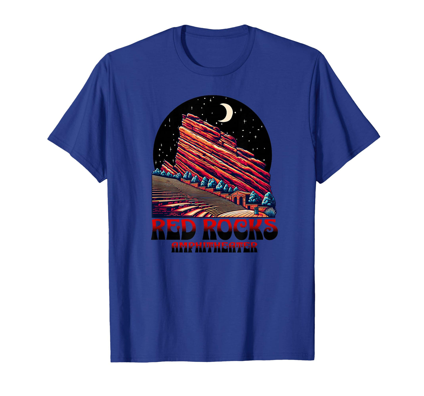 Red Rocks Amphitheater & the Moon - Morrison Colorado T-Shirt