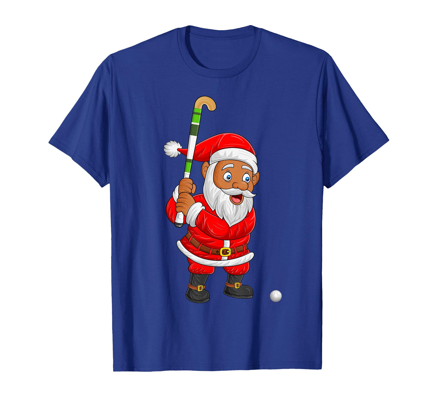 Hockey Player Santa Funny Christmas Pajamas Men Women T-Shirt