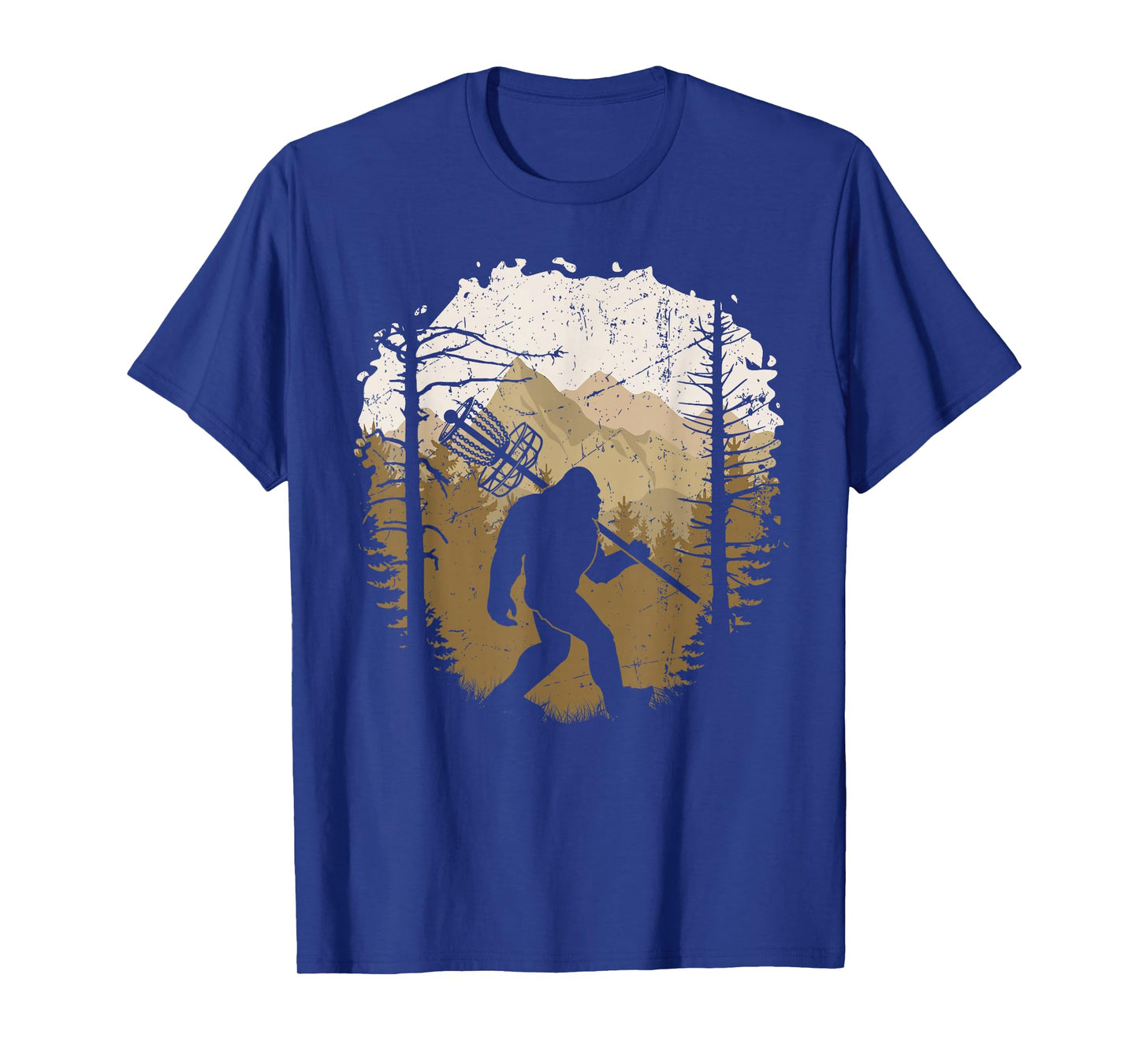 Funny Bigfoot Disc Golf Player Sasquatch Disc Golfing Sports T-Shirt