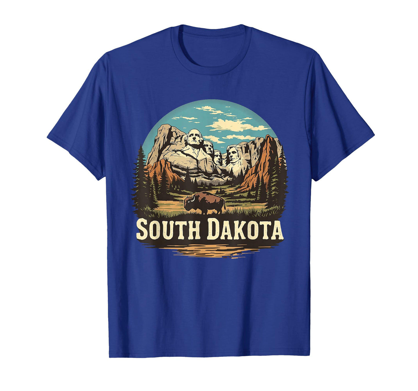 Vintage South Dakota Landscape Mount Rushmore T-Shirt